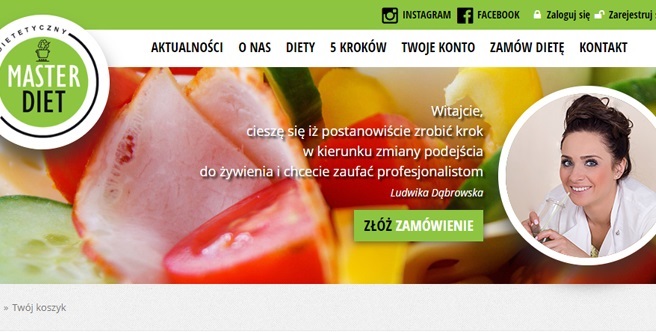 strona internetowa i hosting MasterDiet Catering Dietetyczny MasterDiet